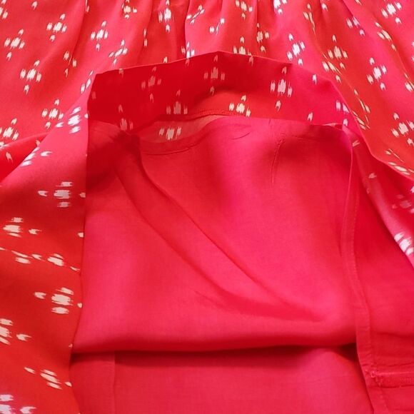 J.crew sweet summer dress, red with white geometric print small Baby Doll. - Picture 8 of 10